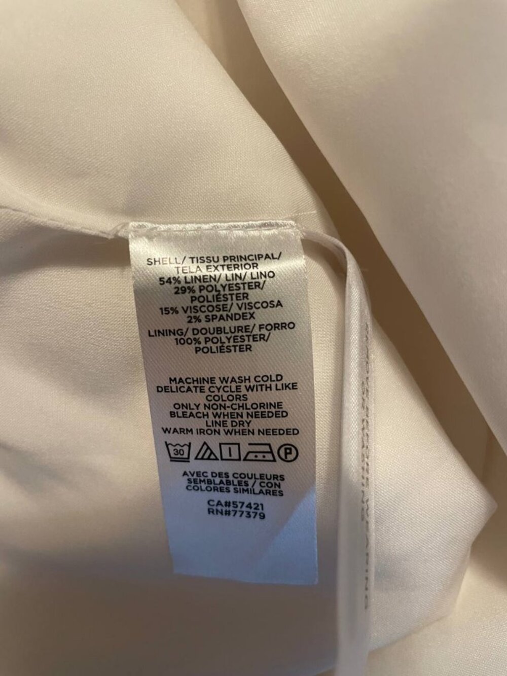 NWT Ann Taylor White Linen Blend Blazer | Quiet Luxury Classic Style - Picture 9 of 11